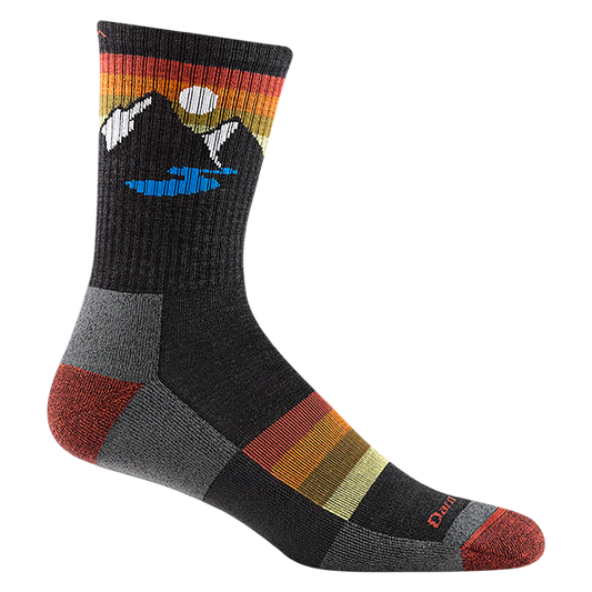 Men's Sunset Ridge Micro Crew Lightweight Hiking Sock - Charcoal Large