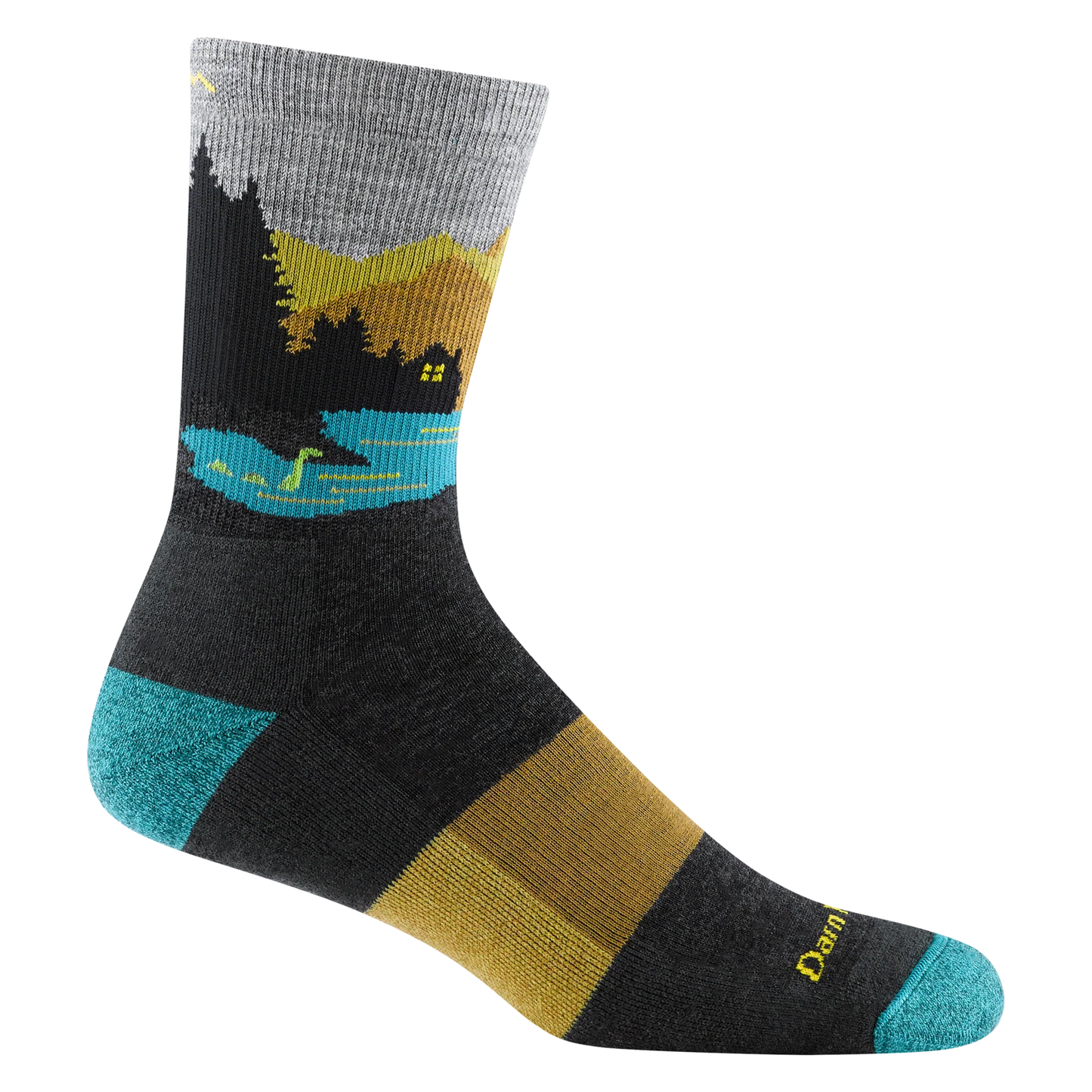 Men's Close Encounters Micro Crew Midweight Hiking Sock - Charcoal Large