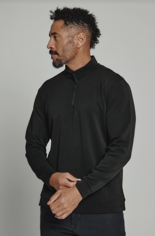 7 diamonds Rev Quarter Zip Pullover black