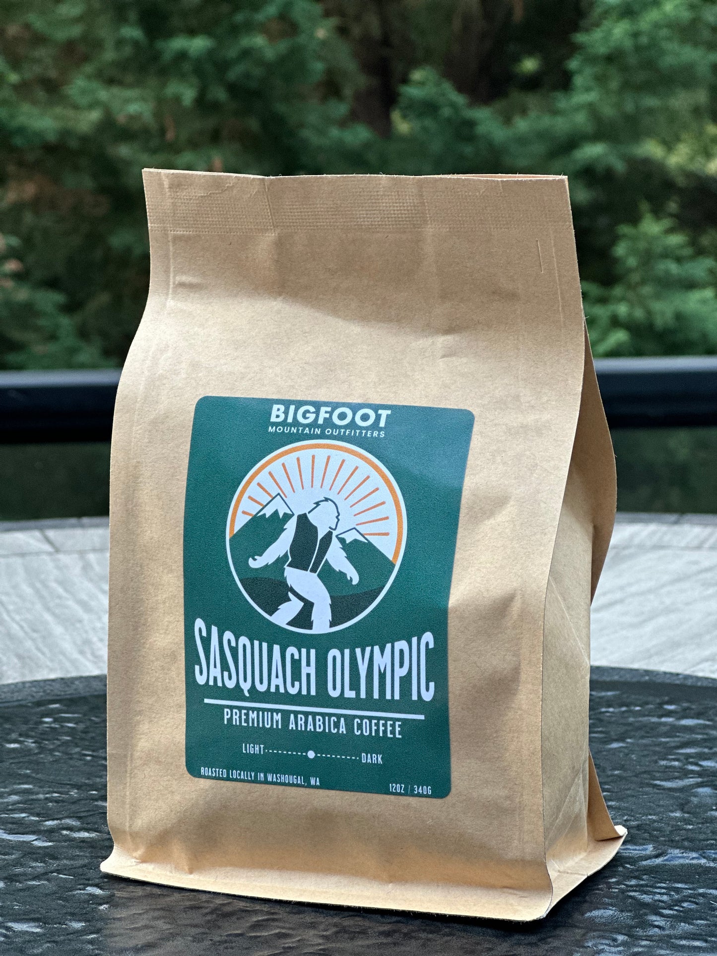 Sasquatch Olympic Premium Medium Roast Coffee - Whole Beans 12oz/340G