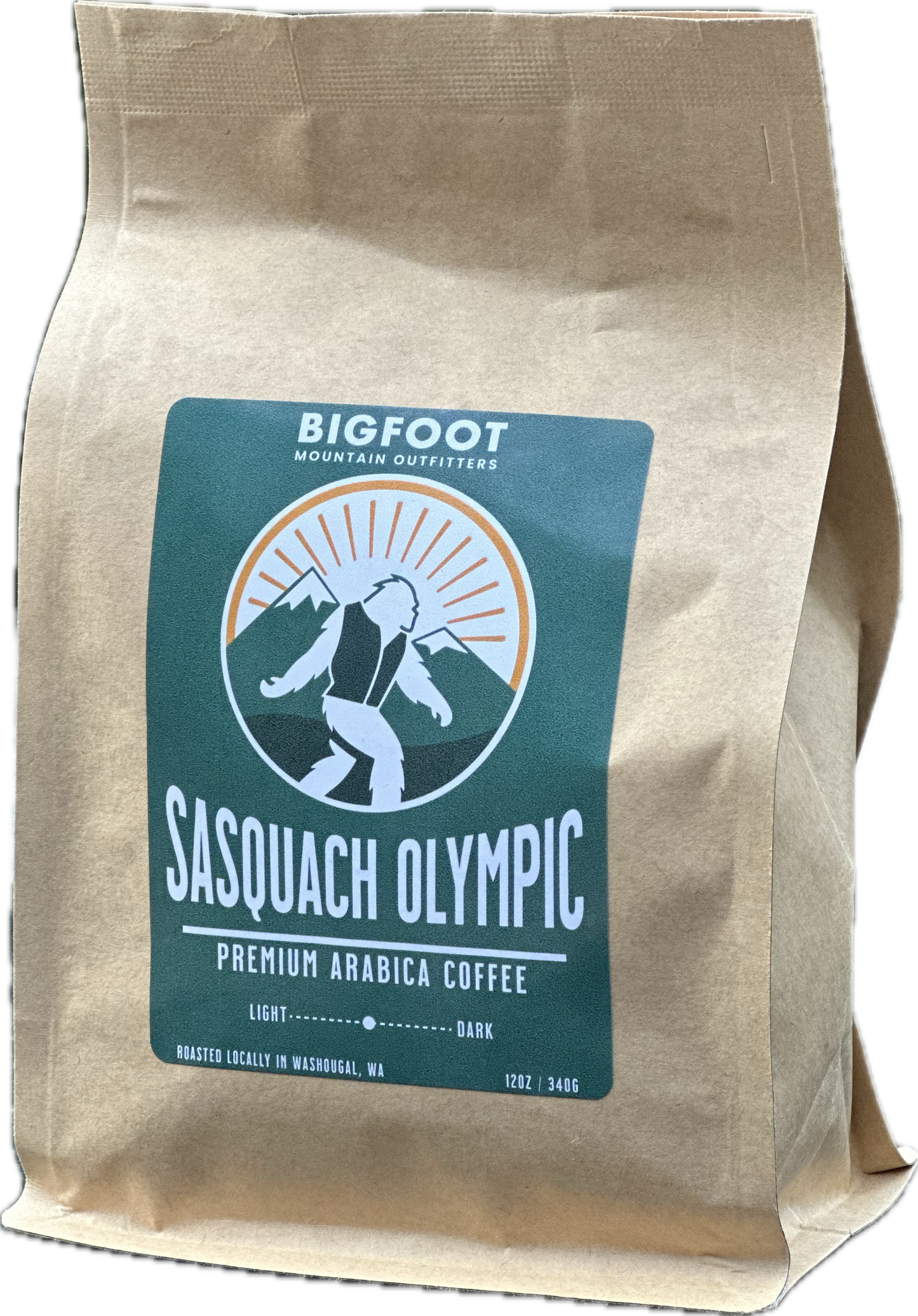 Sasquatch Olympic Premium Medium Roast Coffee - Whole Beans 12oz/340G