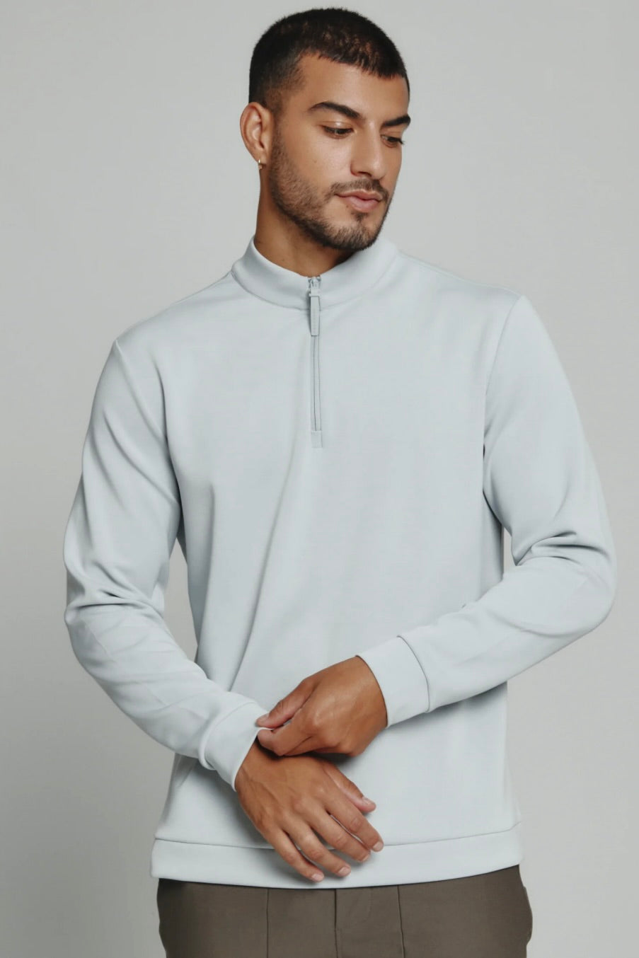 Rev Quarter Zip Pullover - Platinum