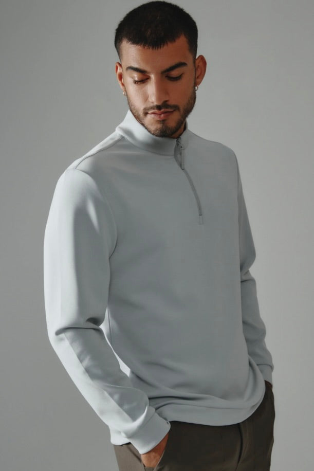 Rev Quarter Zip Pullover - Platinum